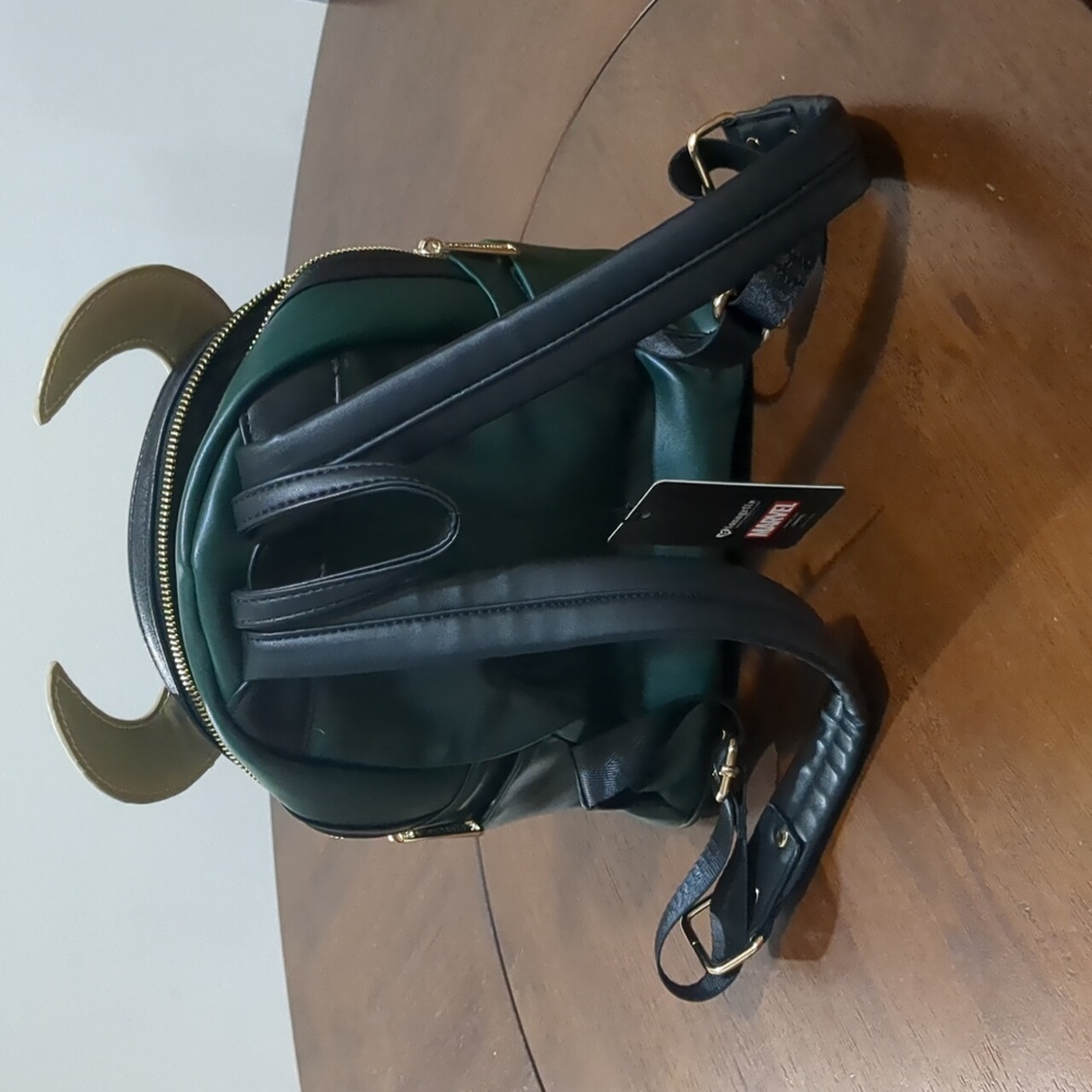 COPY - Loungefly Marvel Loki Cosplay Faux Leather Womens Double Strap Shoulder … - Picture 2 of 6